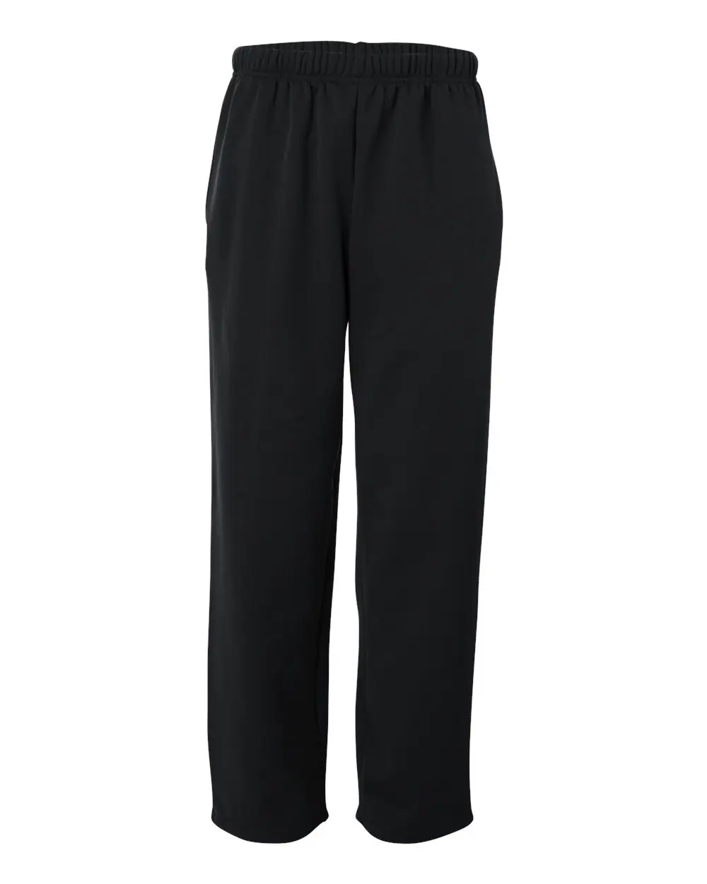 Badger Unisex Performance Fleece Open-Bottom Sweatpants in Black