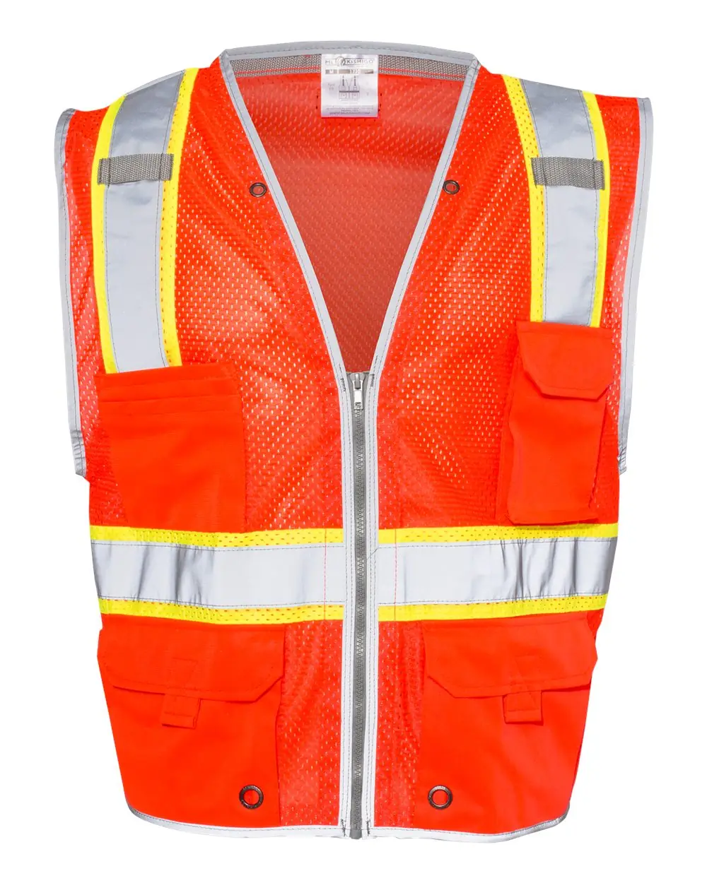 Kishigo Unisex Premium Brilliant Series® Heavy-Duty Class 2 Vest in Fluorescent Red (1710)