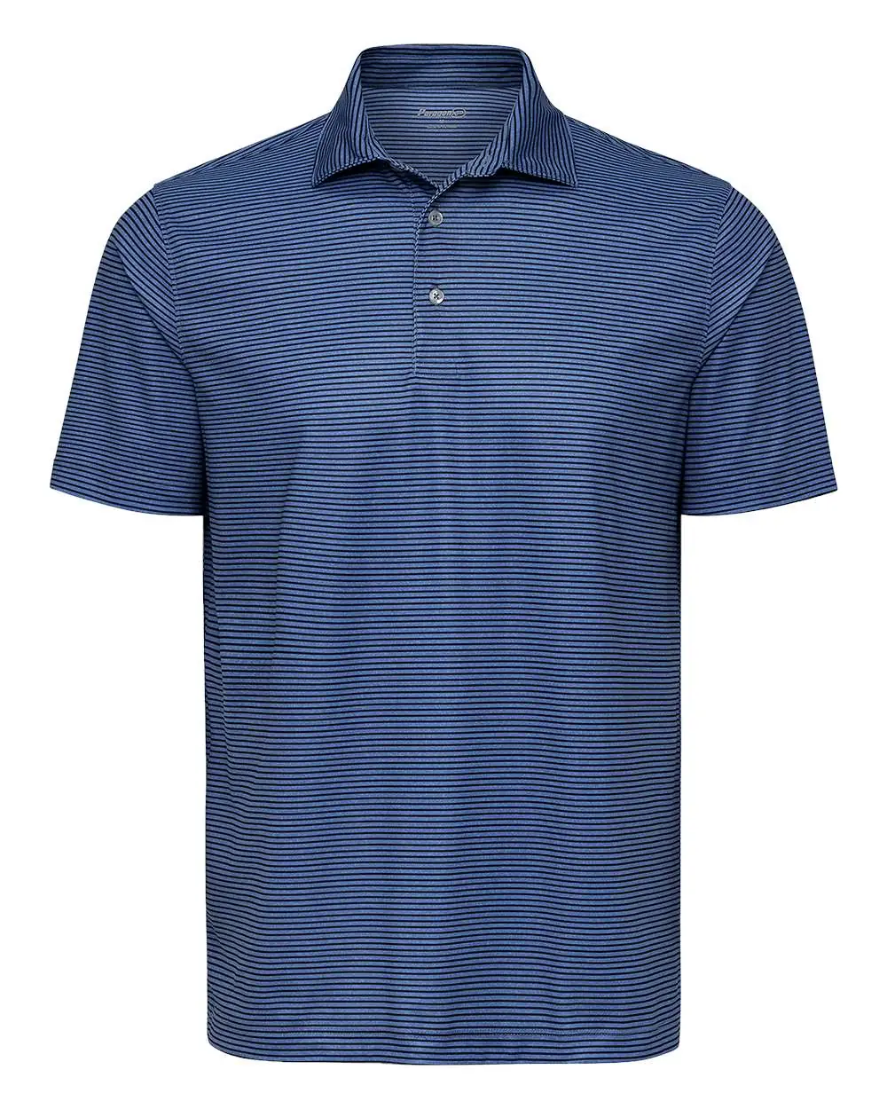 Paragon Men's Aiken Striped Polo in Blue Heather/ Navy