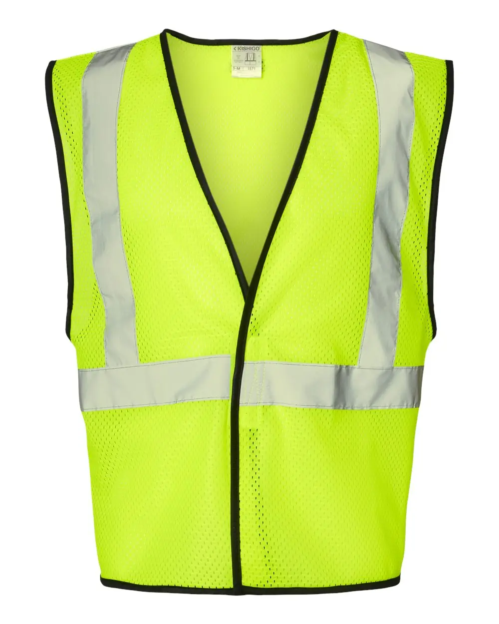 Kishigo Unisex Hook-and-Loop Mesh Vest in Lime