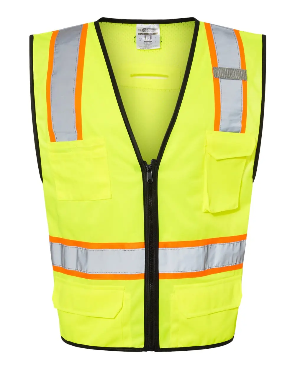 Kishigo Unisex 6 Pocket Contrast Class 2 Vest in Lime
