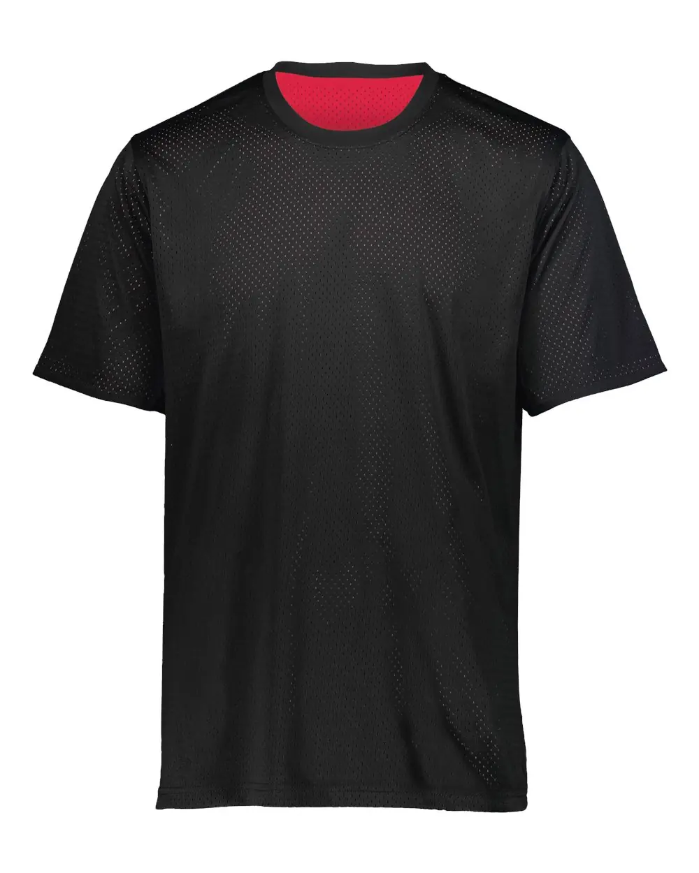 Augusta Sportswear Youth Mesh Reversible Jersey in Black/ Scarlet