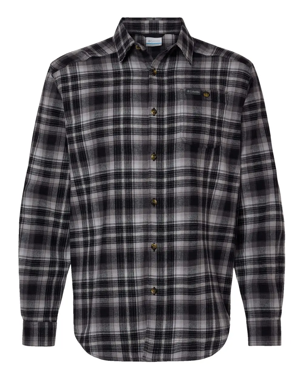 Columbia Men's Cornell Woods™ Flannel Shirt in Black Backland Tartan