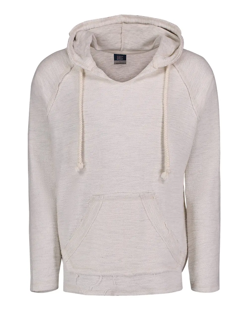 MV Sport Unisex Bonfire Baja Terry Hooded Sweatshirt in Oatmeal