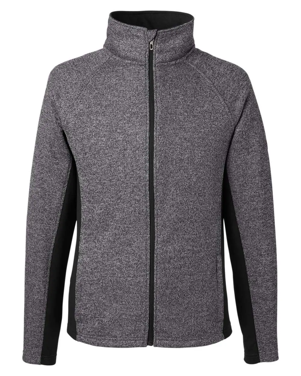 Spyder Men's Constant Full-Zip Sweater Fleece Jacket in Black Heather/ Black