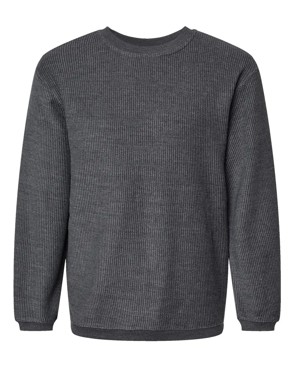 MV Sport Unisex Corded Crewneck Sweatshirt in Charcoal