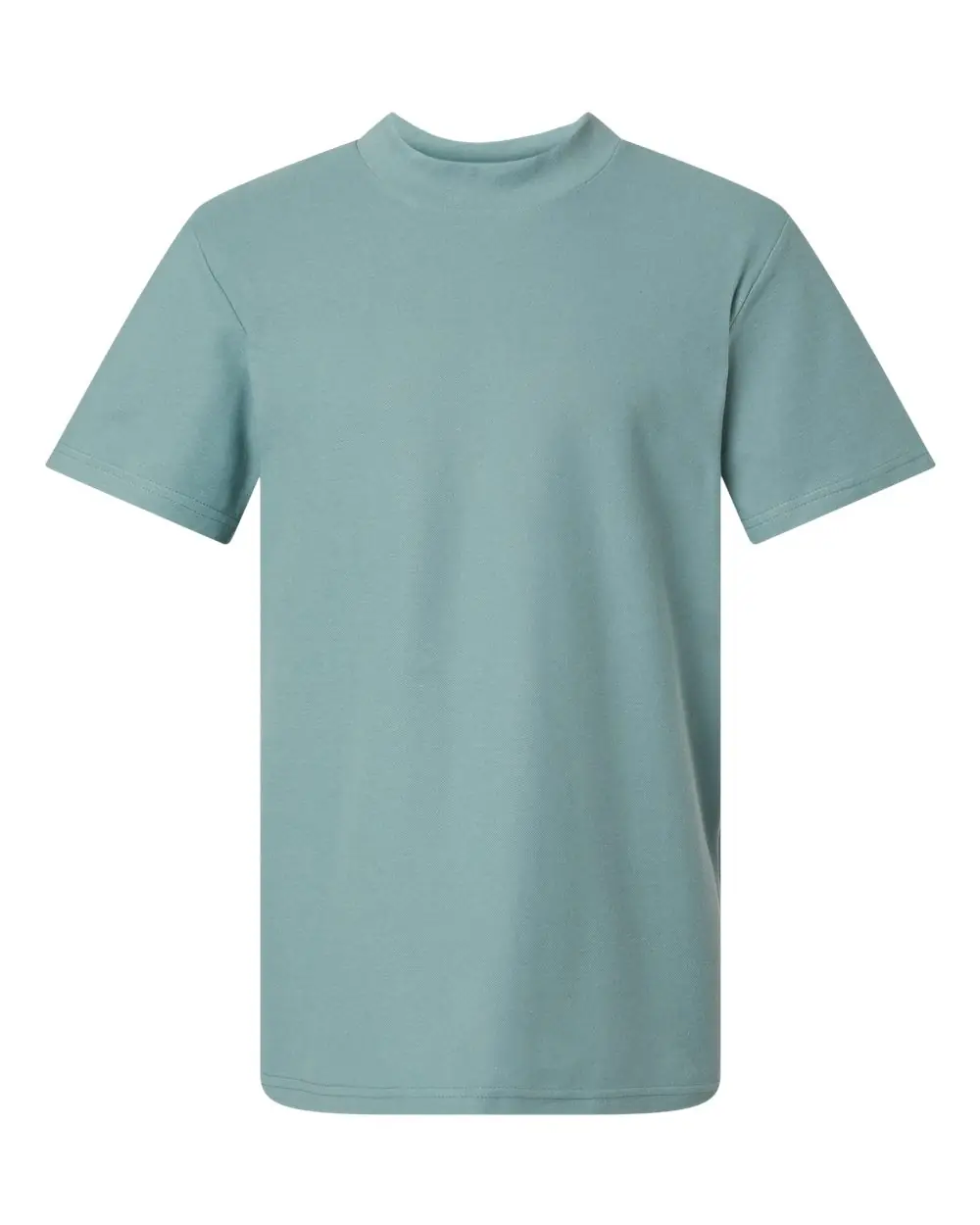 American Apparel Unisex Pique Mockneck Tee in Arctic