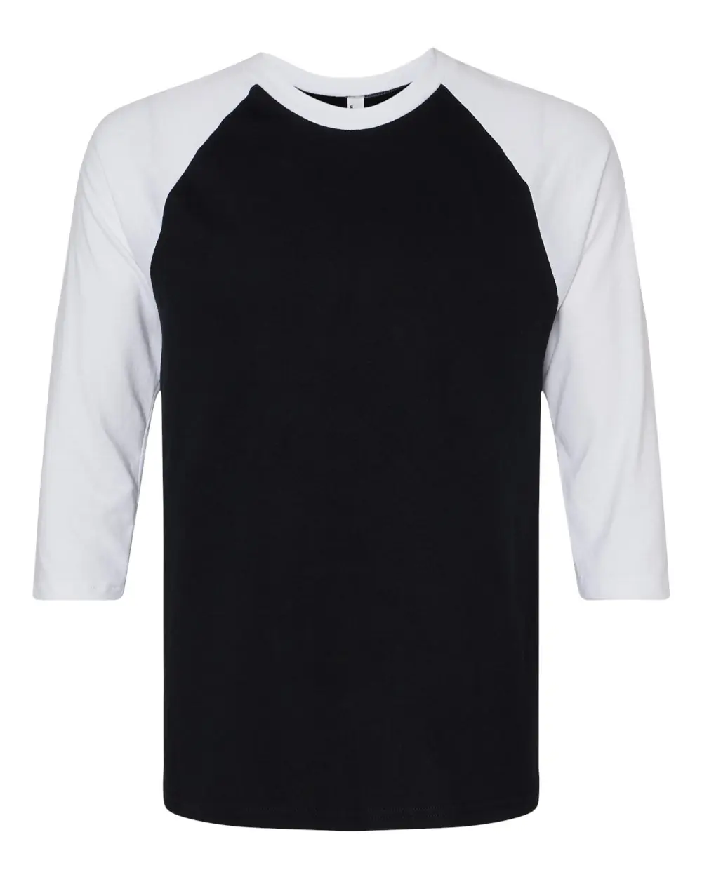 American Apparel Unisex CVC Three-Quarter Sleeve Tee in Black/ White
