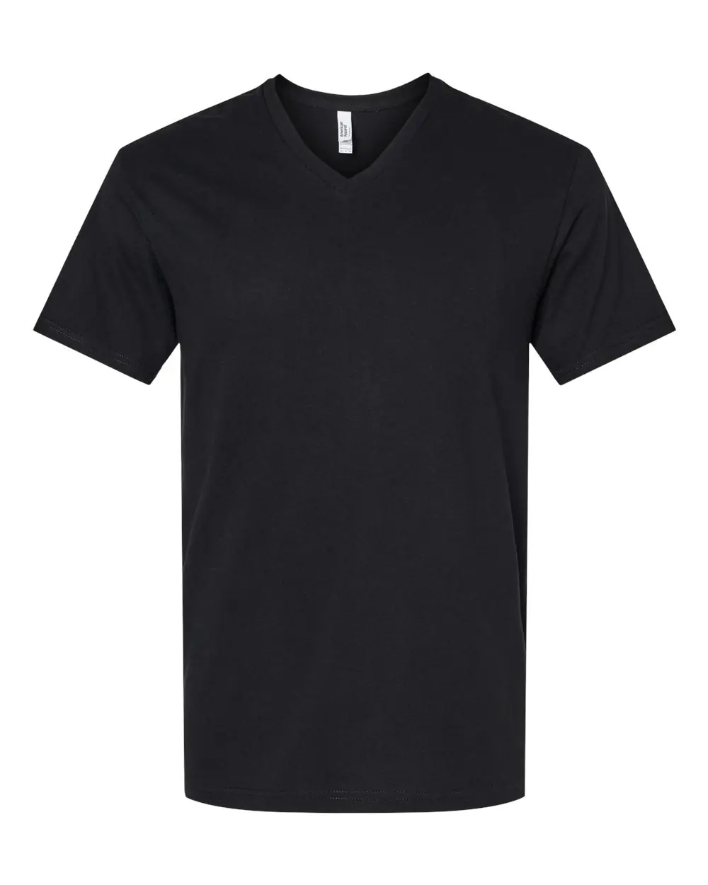 American Apparel Unisex CVC V-Neck Tee in Black