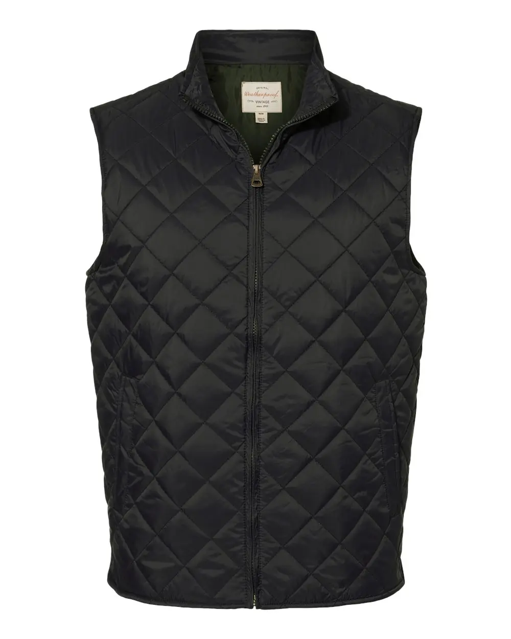 Weatherproof Men's Vintage Diamond Quilted Vest in Black