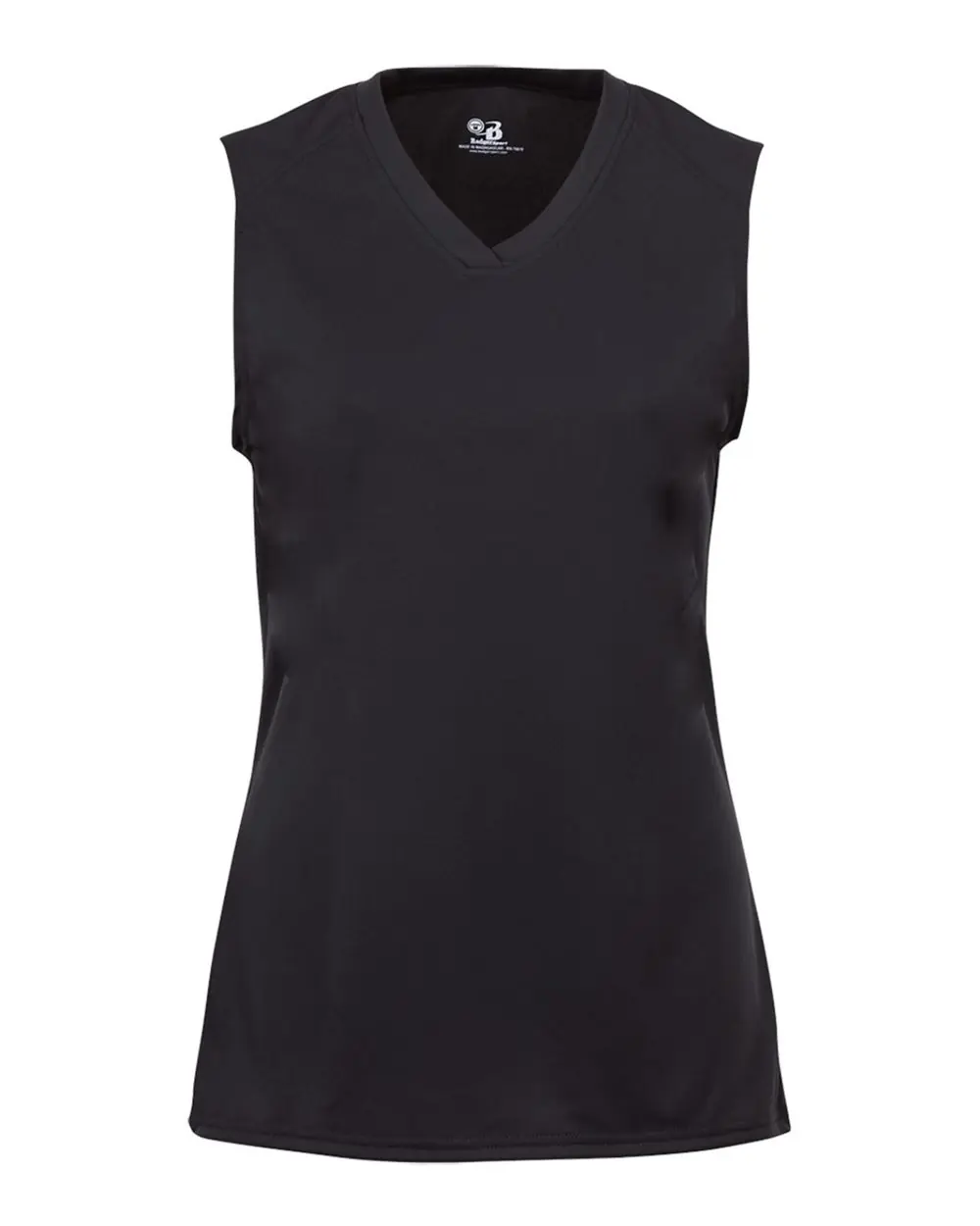 Badger Girls' B-Core Sleeveless T-Shirt in Black