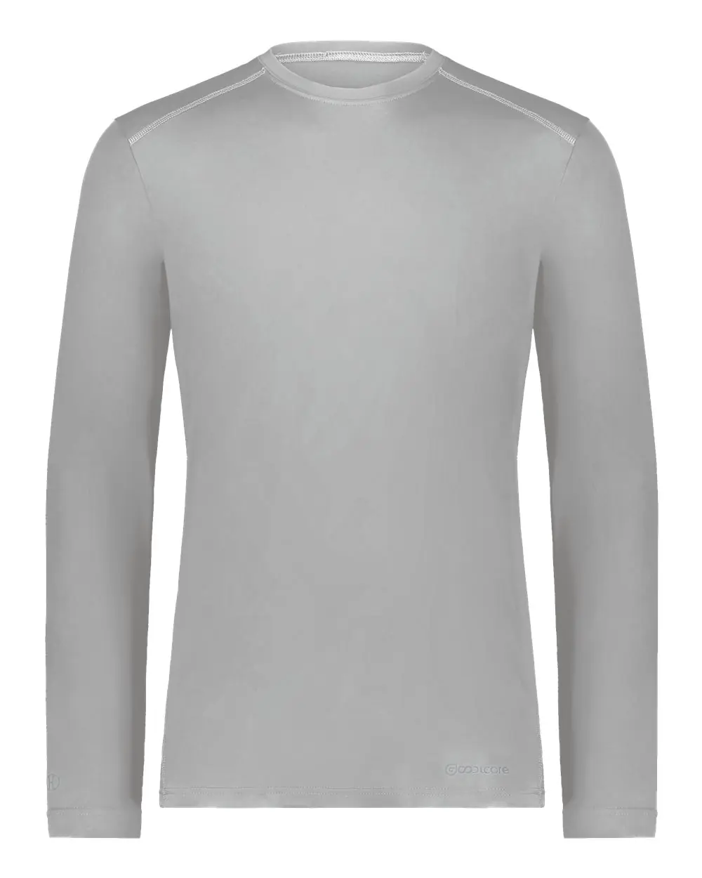 Holloway Unisex Essential Long Sleeve T-Shirt Powered By Coolcore in Athletic Grey