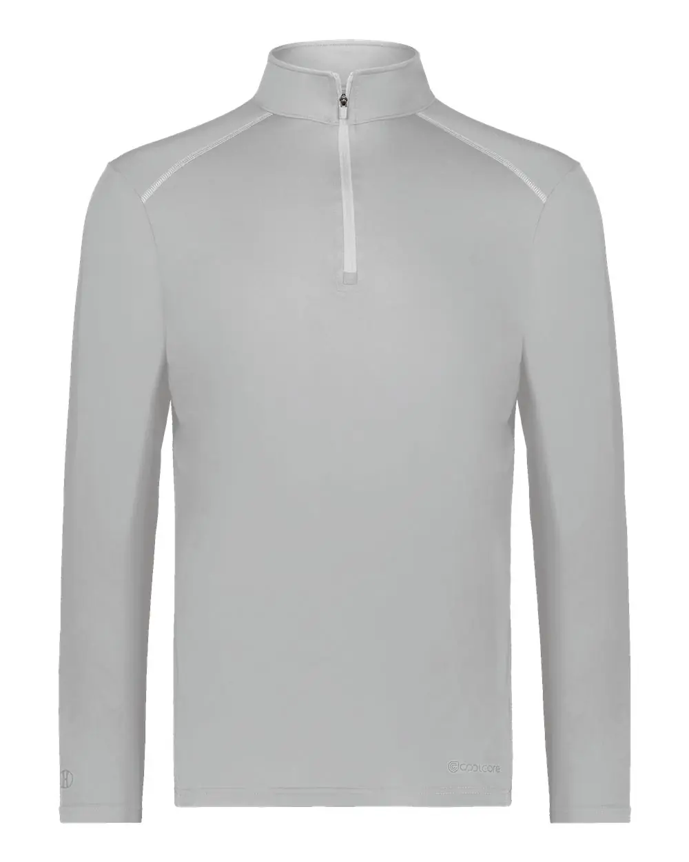 Holloway Men's CoolCore® Quarter-Zip Pullover in Athletic Grey