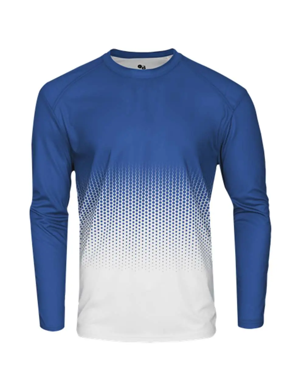 Badger Youth Hex 2.0 Long Sleeve T-Shirt in Royal
