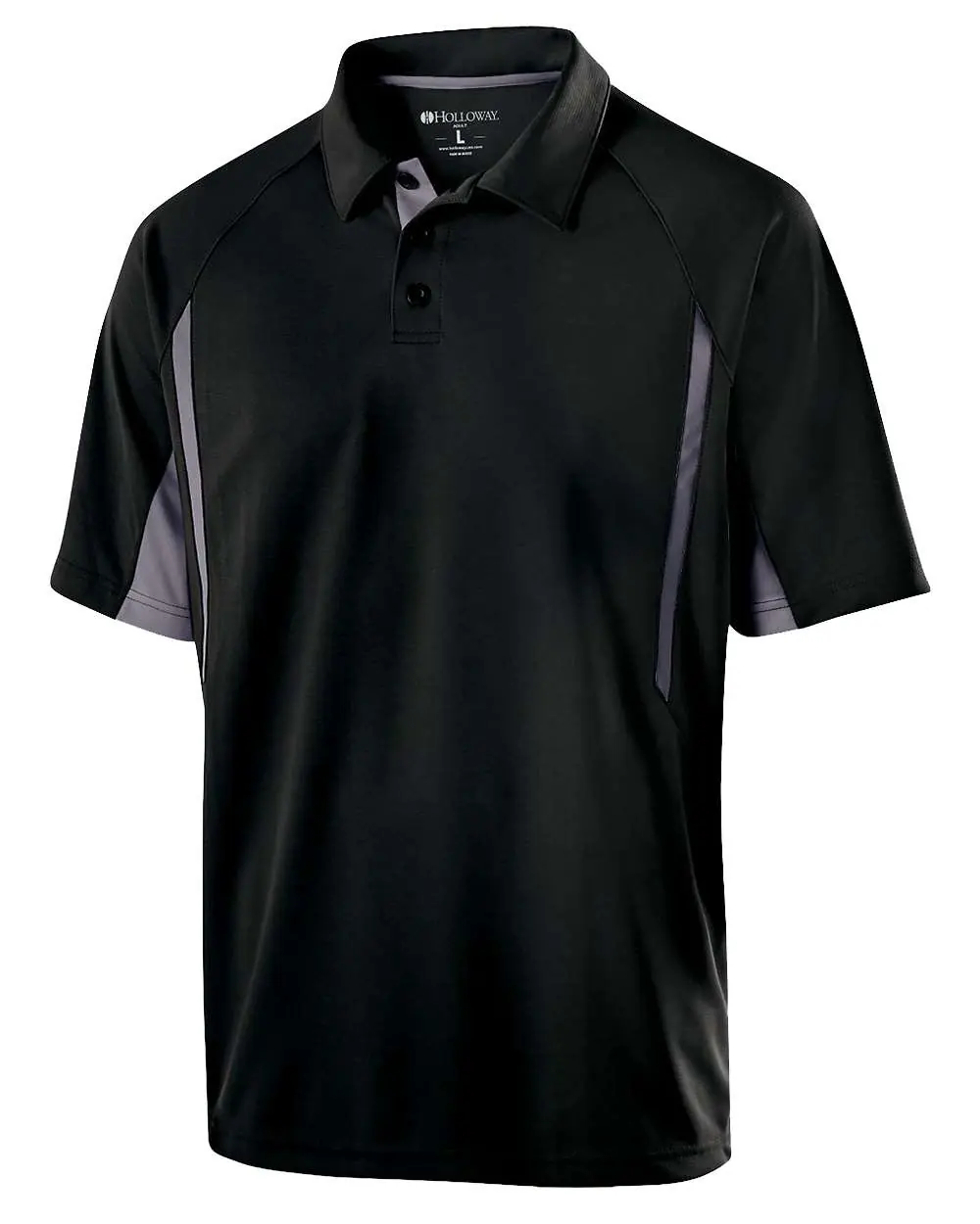 Holloway Men's Two-Tone Avenger Polo in Black/ Graphite