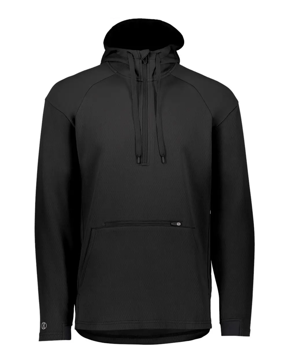 Holloway Men's Limitless Quarter-Zip Hooded Pullover in Black
