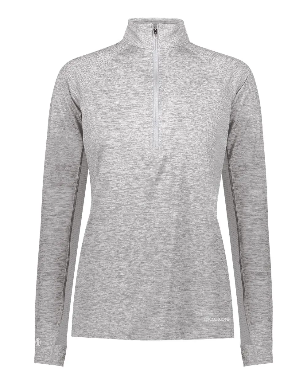 Holloway Women's Electrify CoolCore® Quarter-Zip Pullover in Athletic Grey Heather