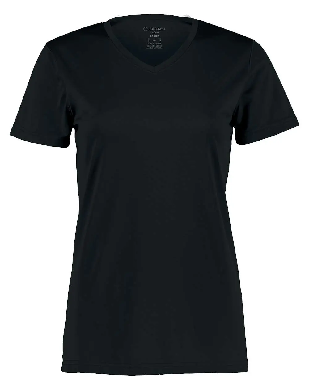 Holloway Women's Momentum V-Neck T-Shirt in Black