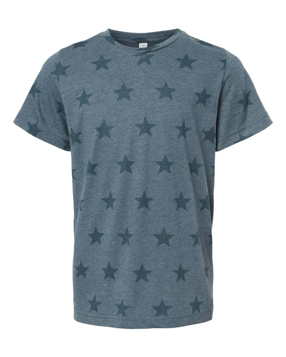 Code Five Youth Star Print Tee in Denim Star