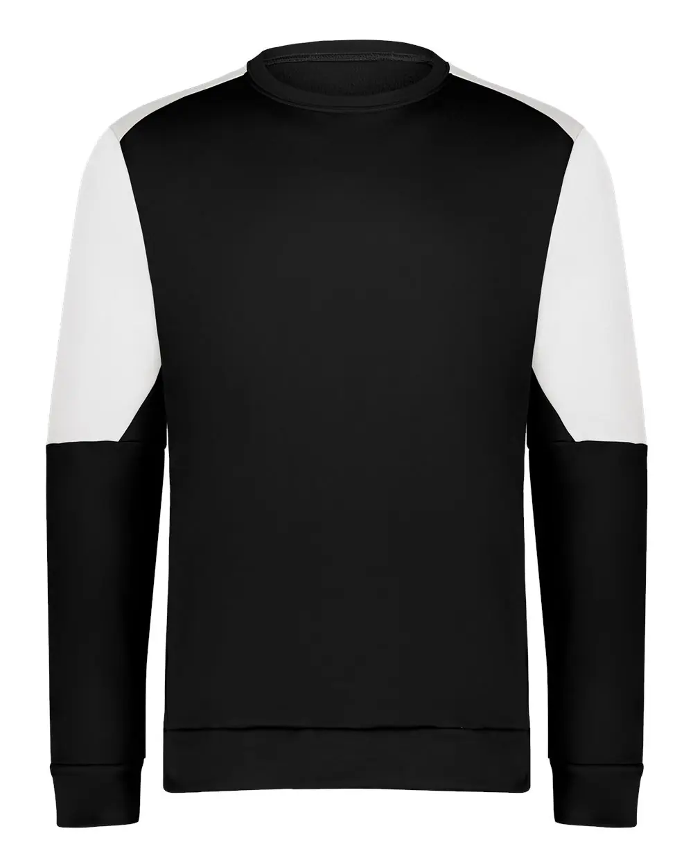 Holloway Men's Momentum Team Crewneck Sweatshirt in Black/ White