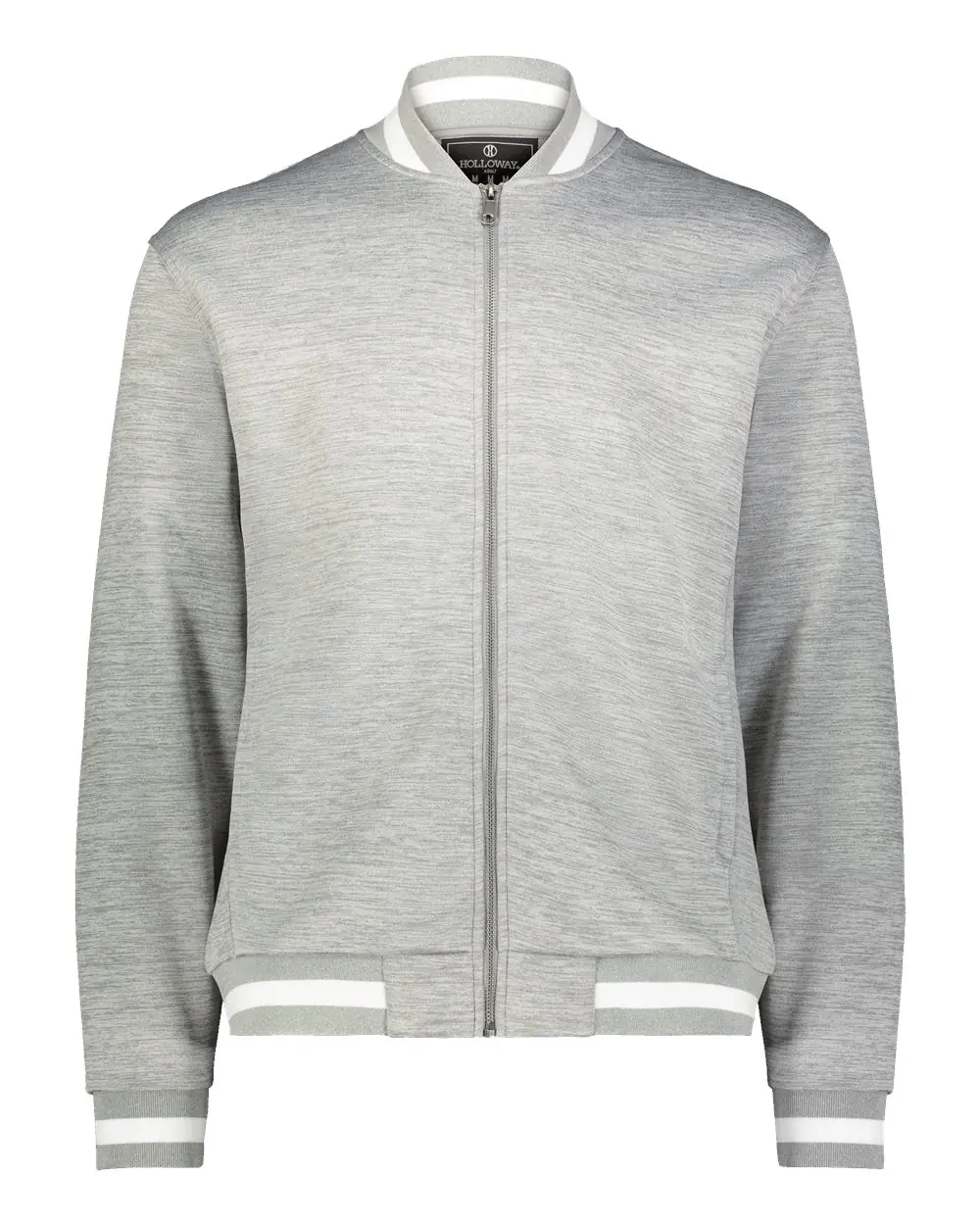 Holloway Unisex V-Street Full-Zip Jacket in Athletic Heather/ White