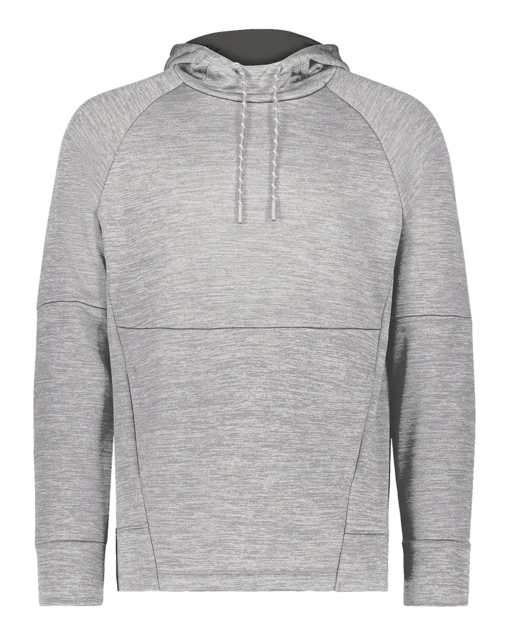 Holloway Men's All-Pro Performance Fleece Hooded Sweatshirt in Athletic Grey Heather/ Iron