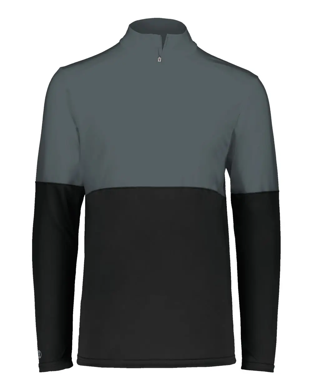Holloway Youth Momentum Team Quarter-Zip Pullover in Black/ Iron