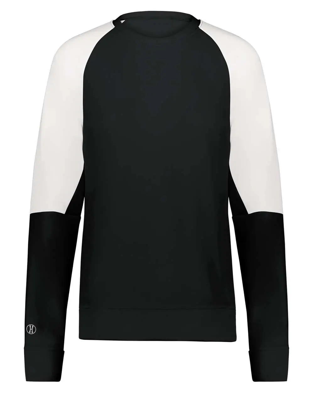 Holloway Women's Momentum Team Crewneck Sweatshirt in Black/ White