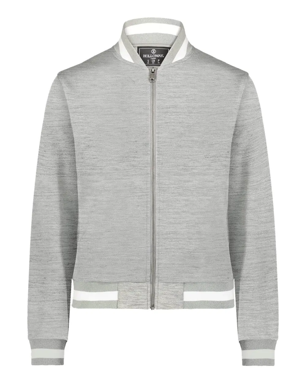 Holloway Women's V-Street Full-Zip Jacket in Athletic Heather/ White