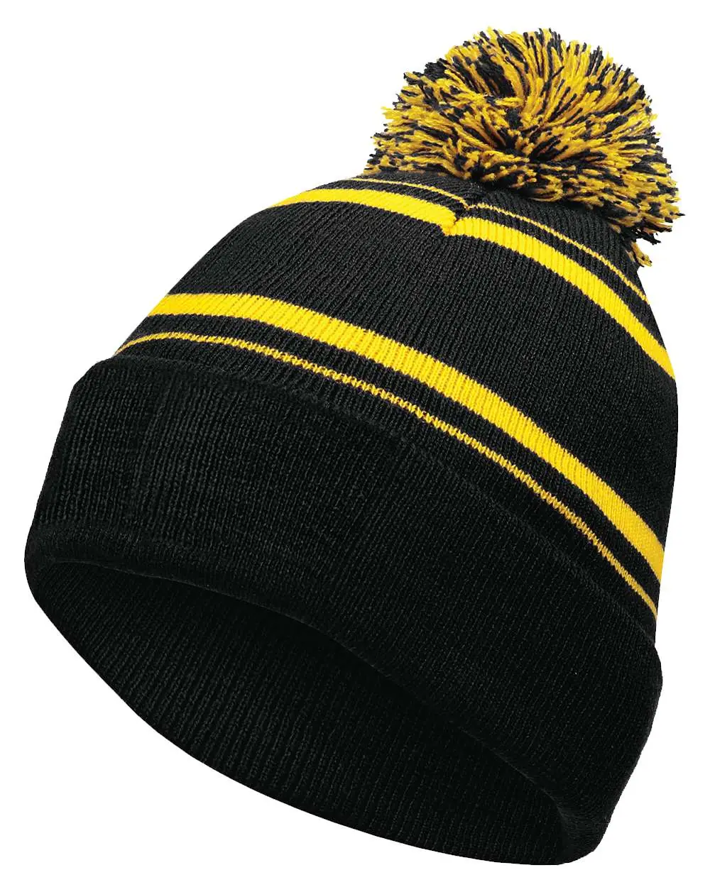 Holloway 8 1/2" Homecoming Beanie in Black/ Light Gold