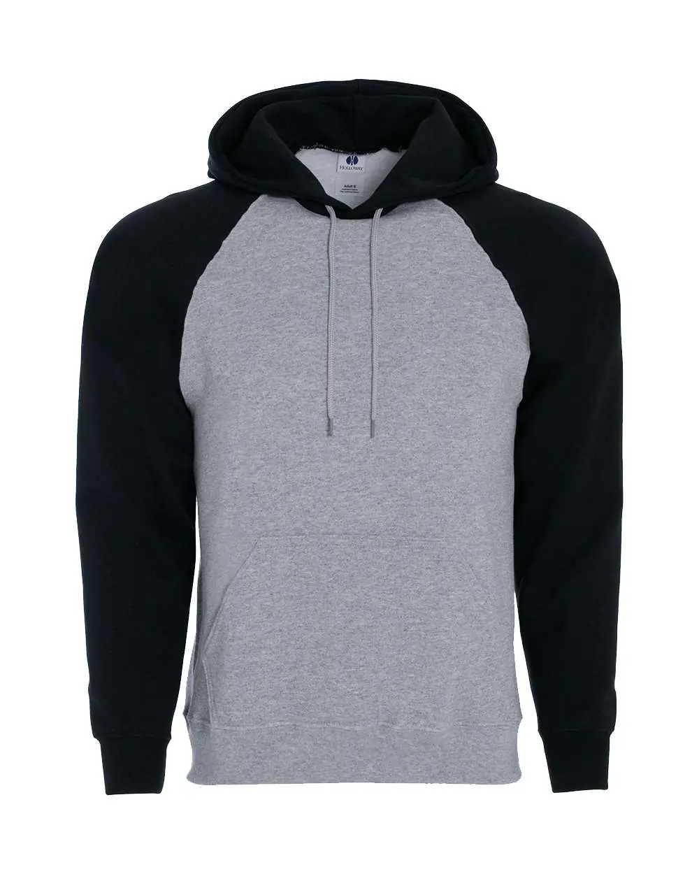 Holloway Men's Athletic Fleece Banner Hooded Sweatshirt in Athletic Heather/ Black