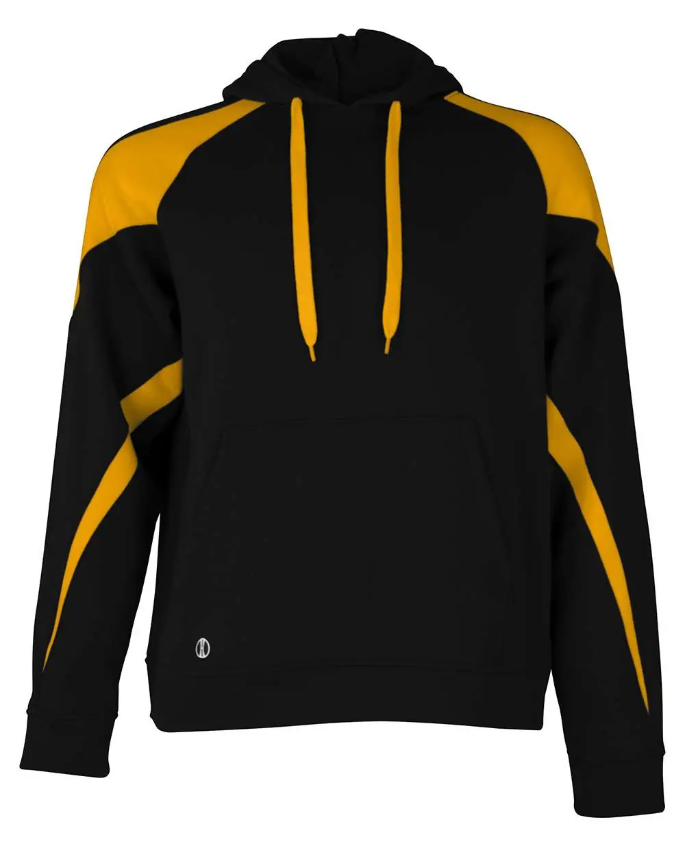 Holloway Unisex Athletic Fleece Prospect Hooded Sweatshirt in Black/ Light Gold