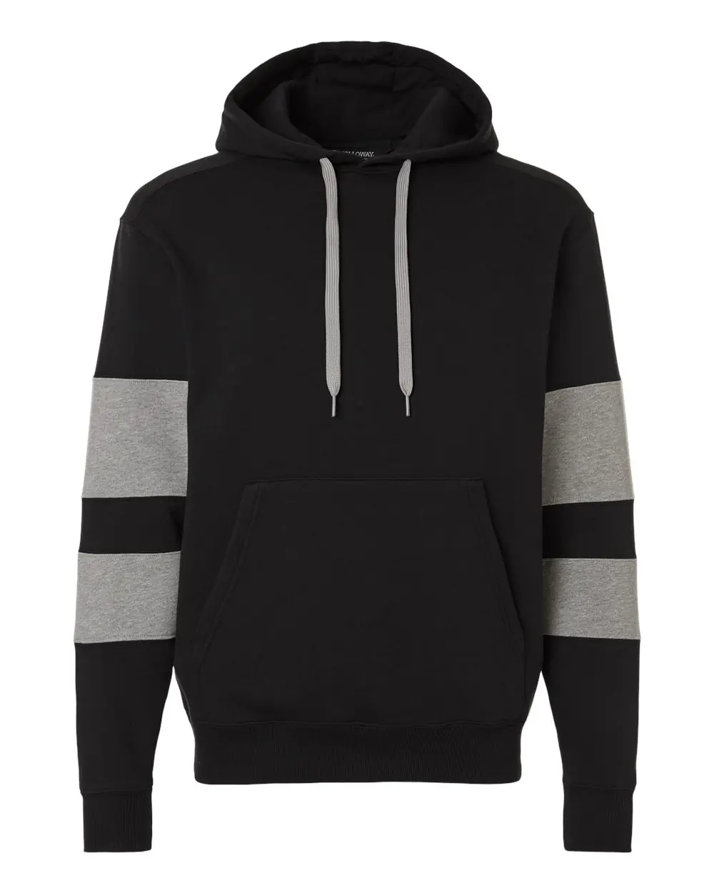 Holloway Unisex Jackson Way Hooded Sweatshirt in Black/ Charcoal Heather
