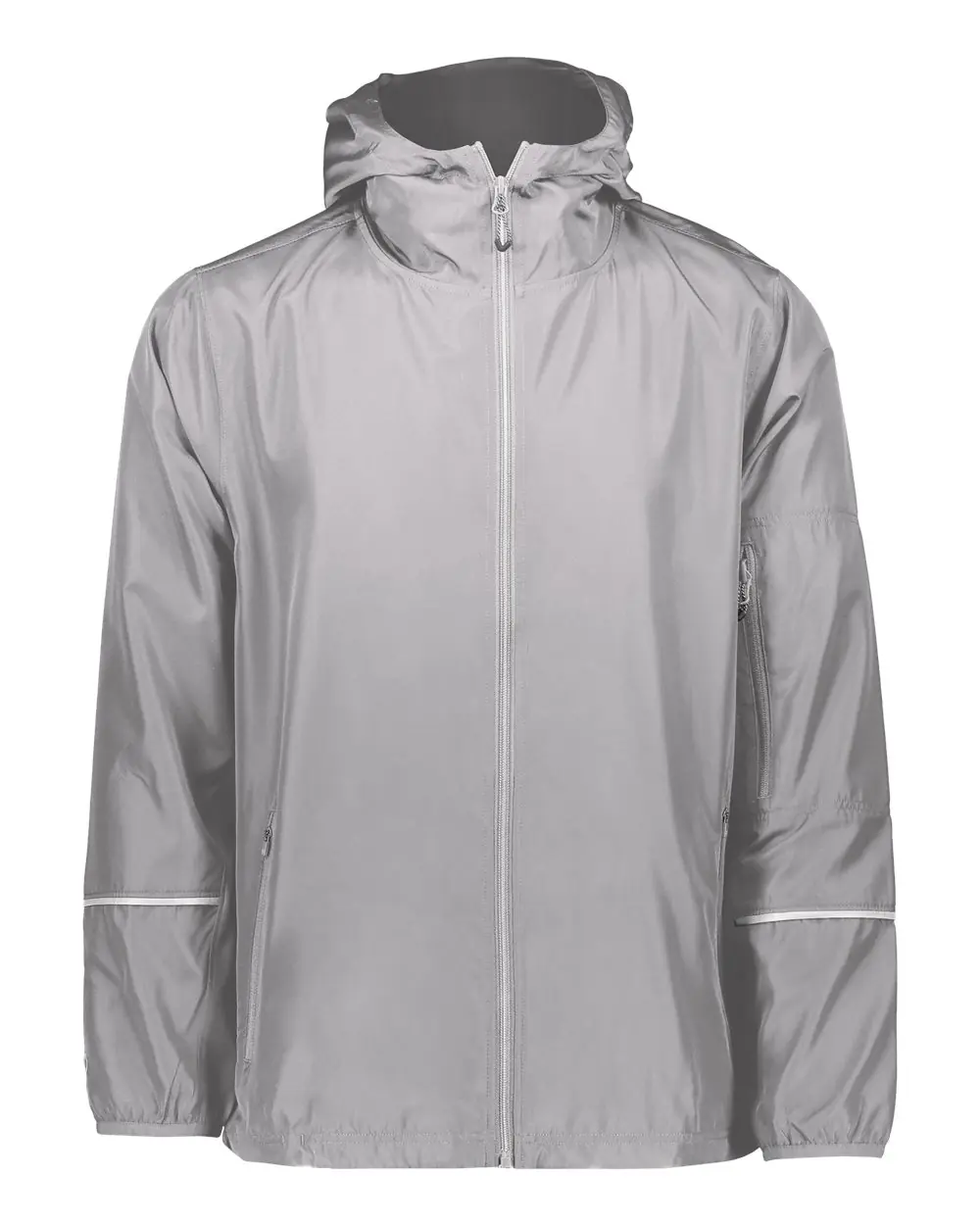 Holloway Men's Packable Hooded Jacket in Athletic Grey