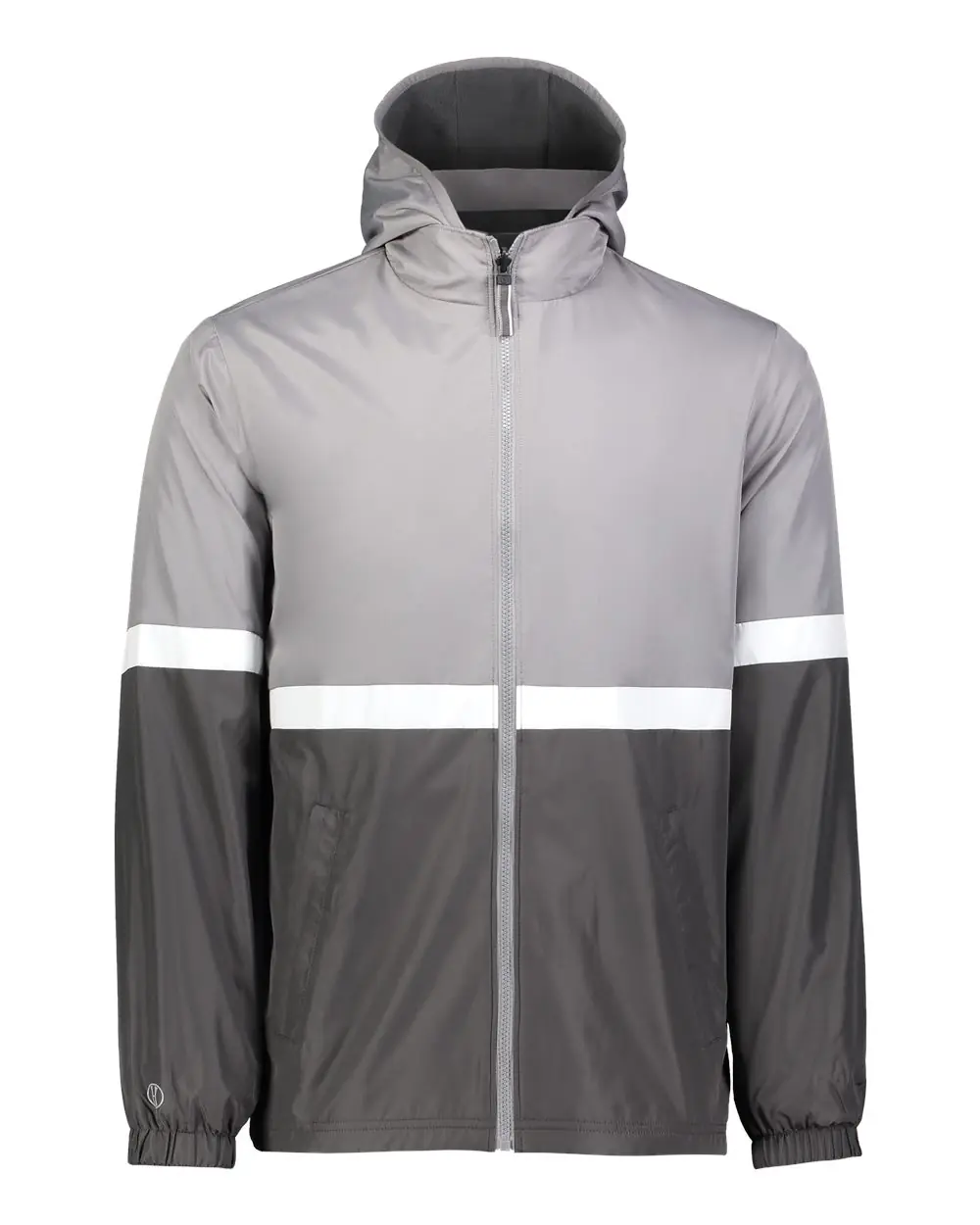 Holloway Men's Turnabout Reversible Hooded Jacket in Athletic Grey/ Carbon