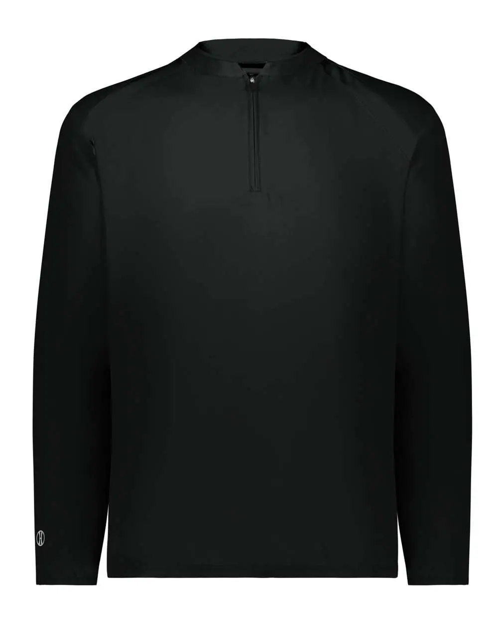 Holloway Men's Clubhouse Quarter-Zip Pullover in Black/ Black