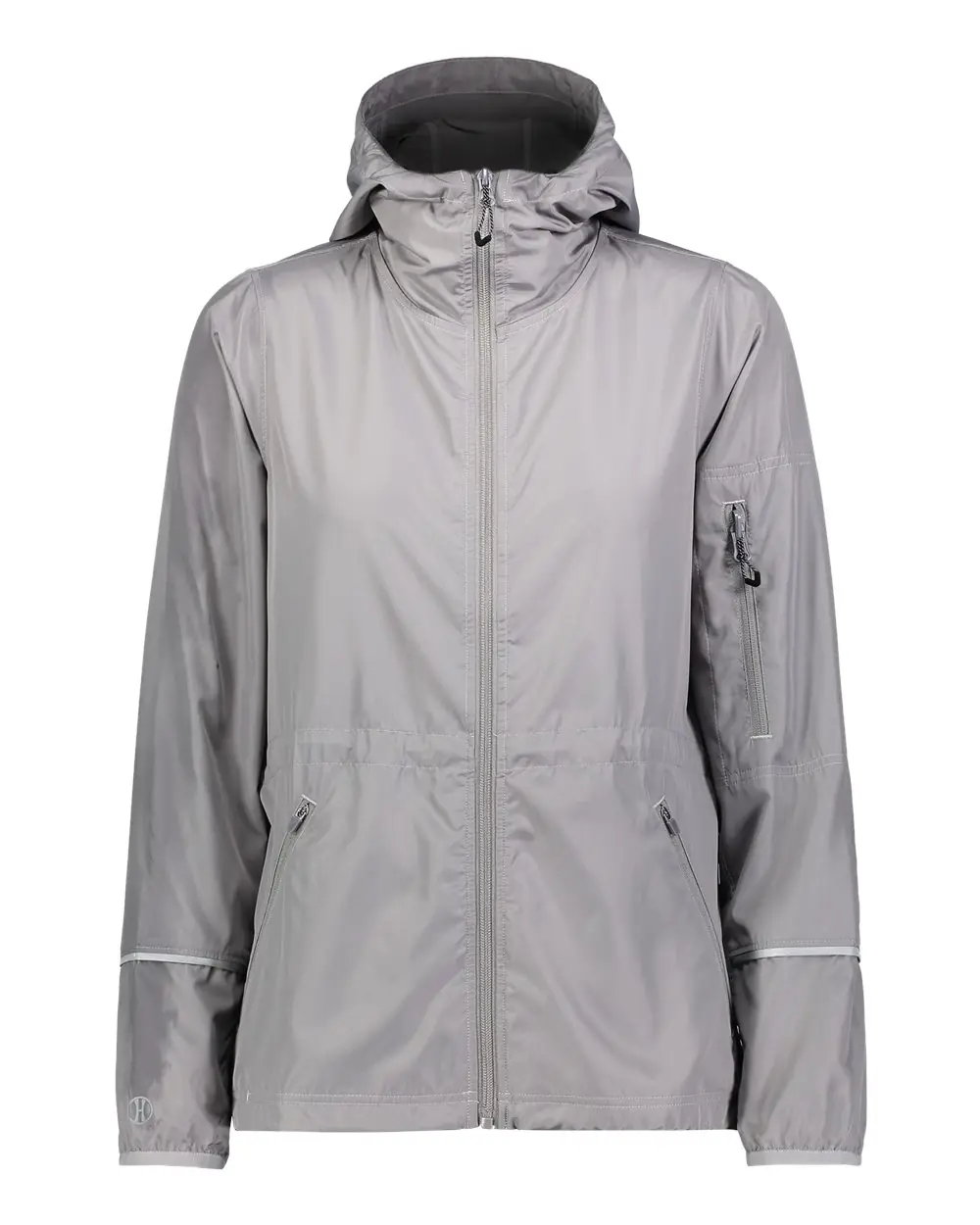 Holloway Women's Packable Hooded Jacket in Athletic Grey