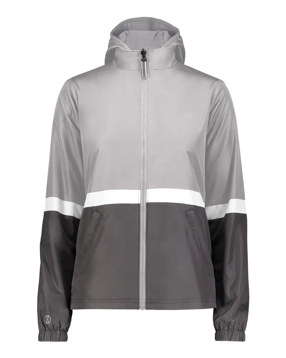 Holloway Women's Turnabout Reversible Hooded Jacket in Athletic Grey/ Carbon