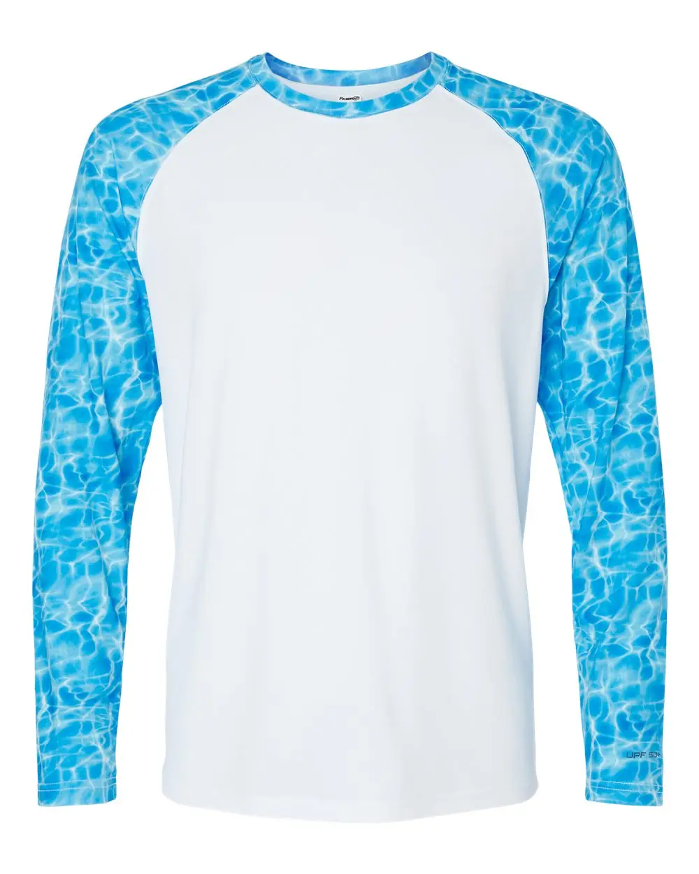 Paragon Men's Panama Colorblocked Long Sleeve T-Shirt in Blue Water
