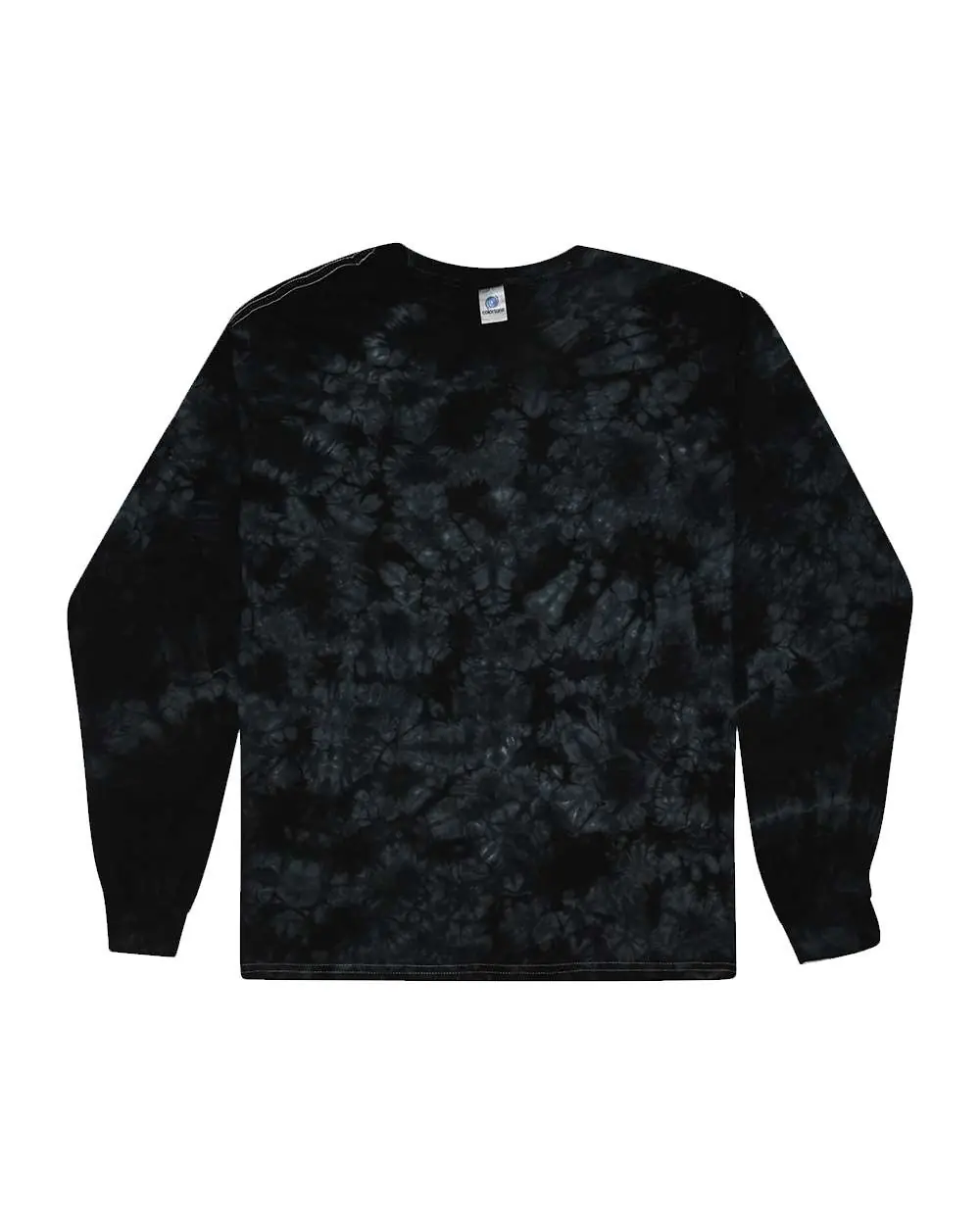 Colortone Unisex Crystal Wash Long Sleeve T-Shirt in Crystal Black