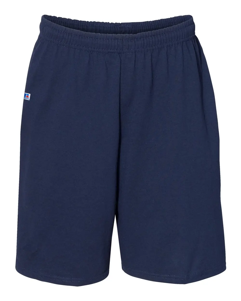 Russell Athletic Men's Cotton Classic Jersey Shorts with Pockets in Navy