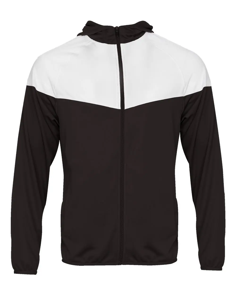 Badger Youth Sprint Outer-Core Jacket in Black/ White