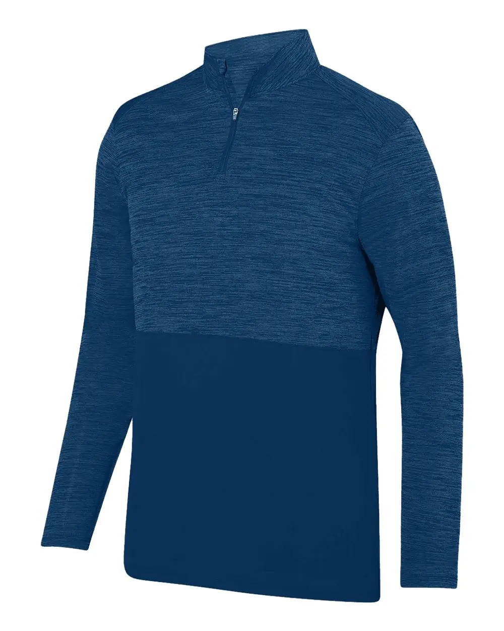 Augusta Sportswear Men's Shadow Tonal Heather Quarter-Zip Pullover in Navy