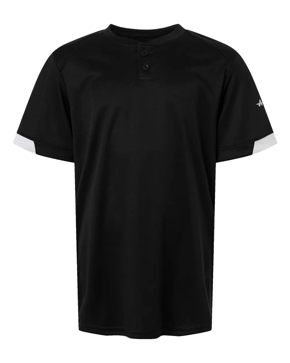 Alleson Athletic Youth On The Rise Two Button Jersey in Black/ White