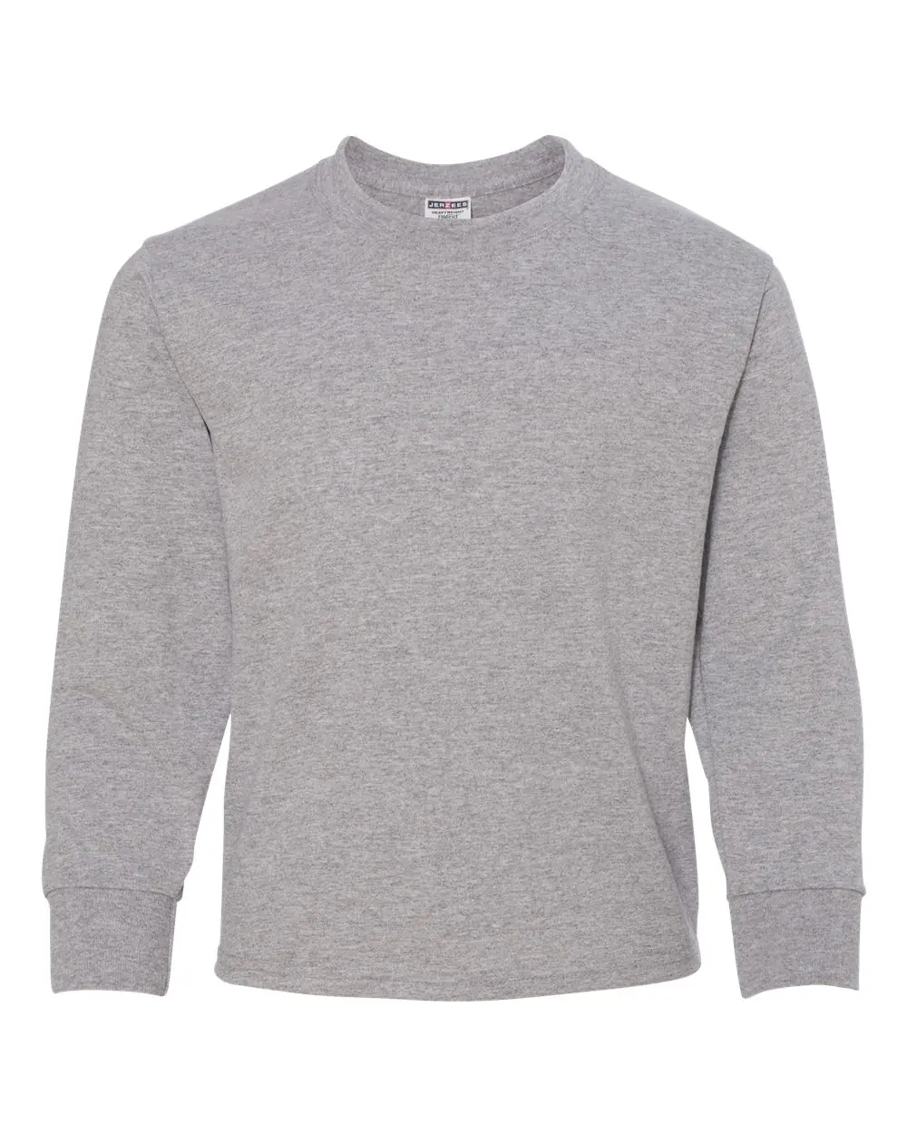 Jerzees Youth Dri-Power® Long Sleeve 50/50 T-Shirt in Athletic Heather