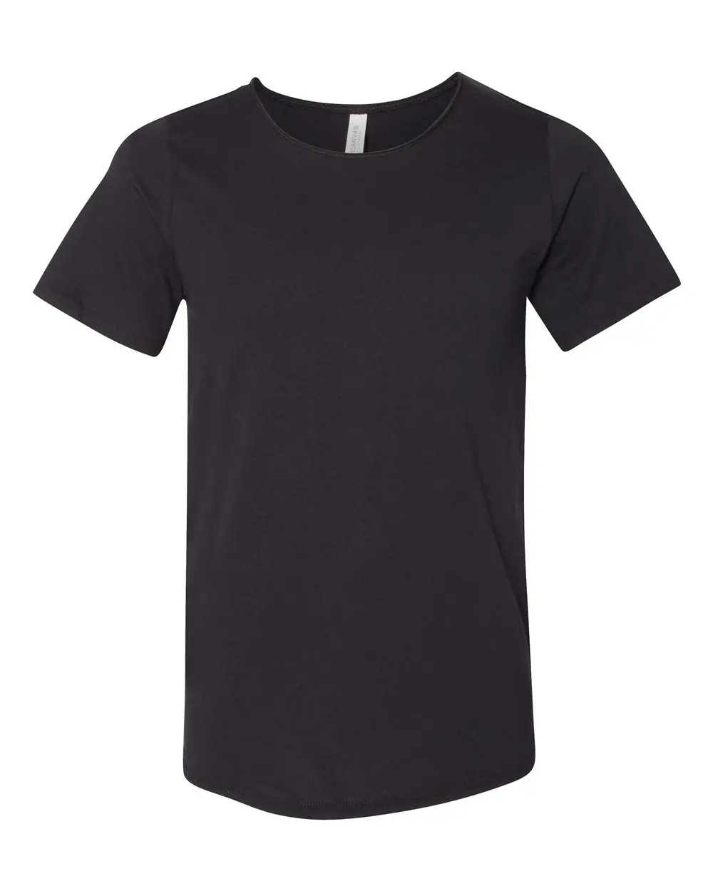 Bella + Canvas Unisex Raw Neck Tee in Black