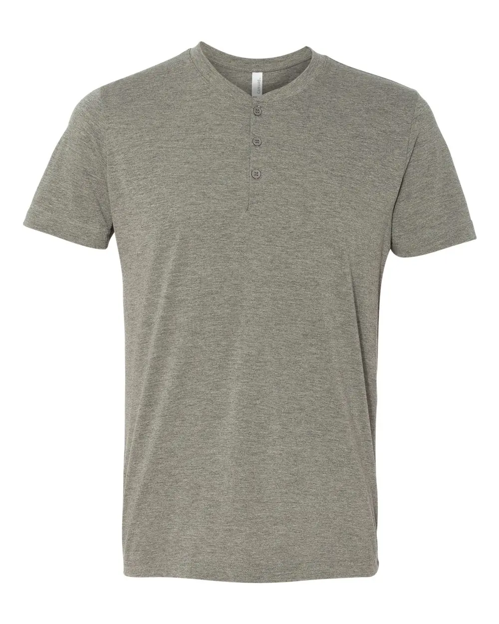 Bella + Canvas Men's Henley in Grey Triblend