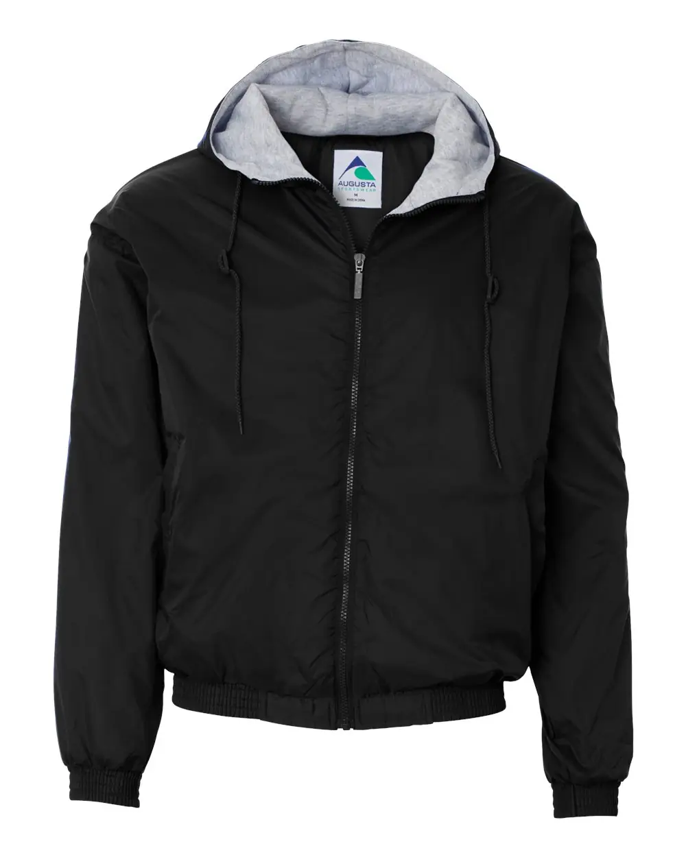 Augusta Sportswear Unisex Fleece Lined Hooded Jacket in Black
