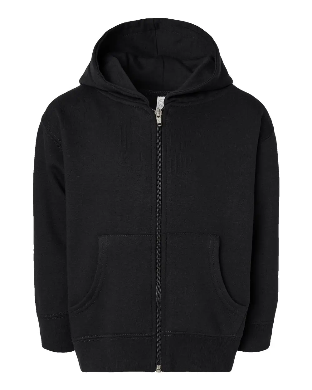 Rabbit Skins Toddler Full-Zip Fleece Hoodie Sweatshirt in Black