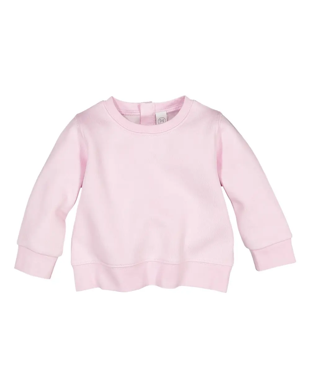 Rabbit Skins Infant Crewneck Sweatshirt in Ballerina